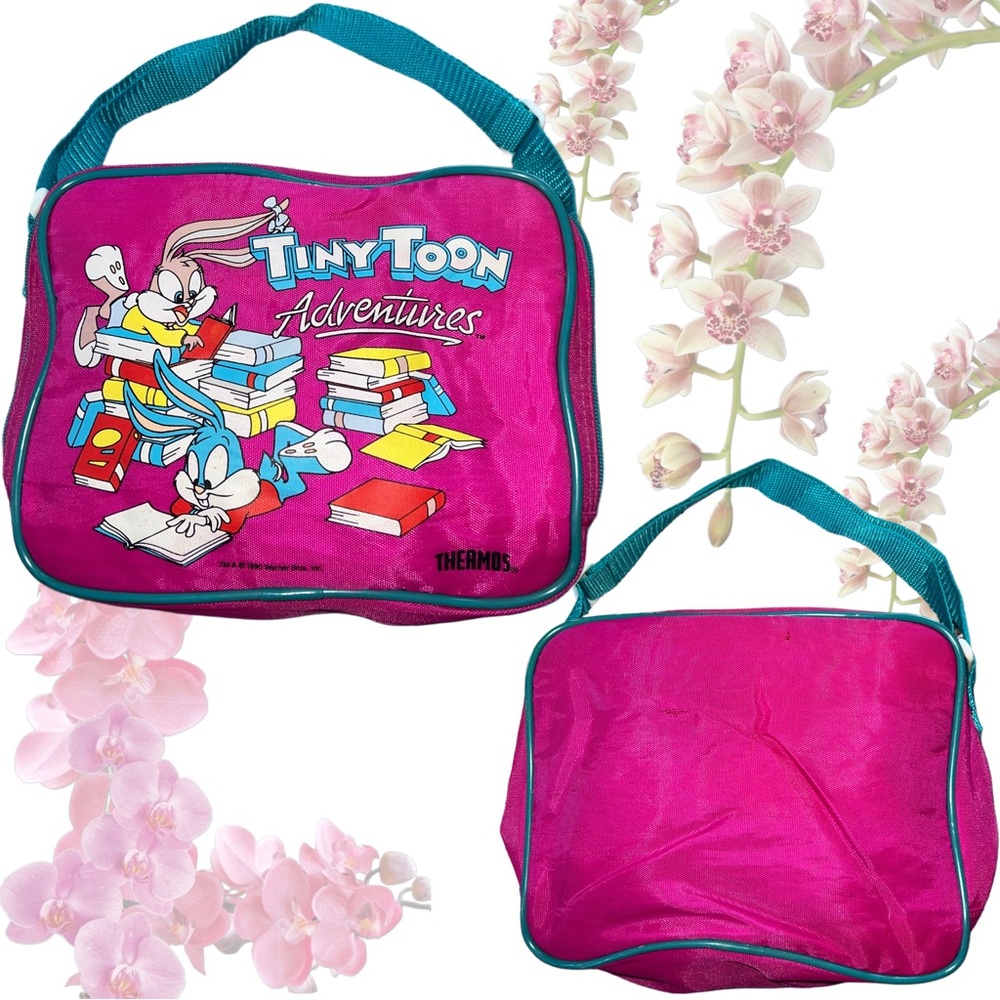 Tiny Toon Adventures Thermos Pink and Blue Lunch Bag